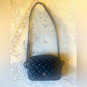 Kurt Geiger, black, quilted, crossbody bag.